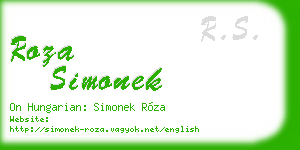 roza simonek business card